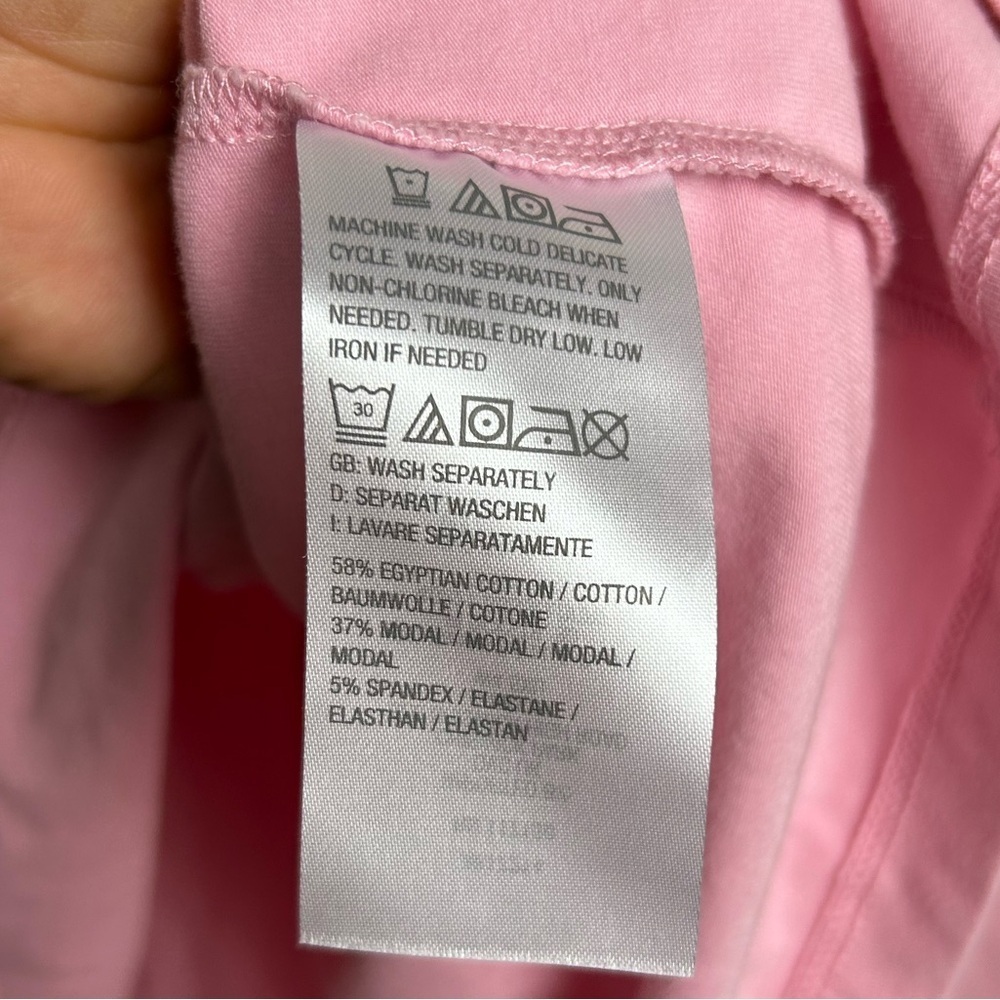 Belle Kim Gravel Top Blouse 2X Egyptian Pima Cotton Pink Lightweight Comfortable - Picture 8 of 11